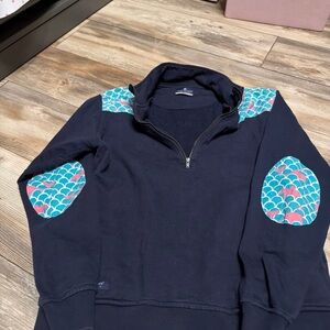 Simply southern Navy Pullover with Colorful Patchwork
